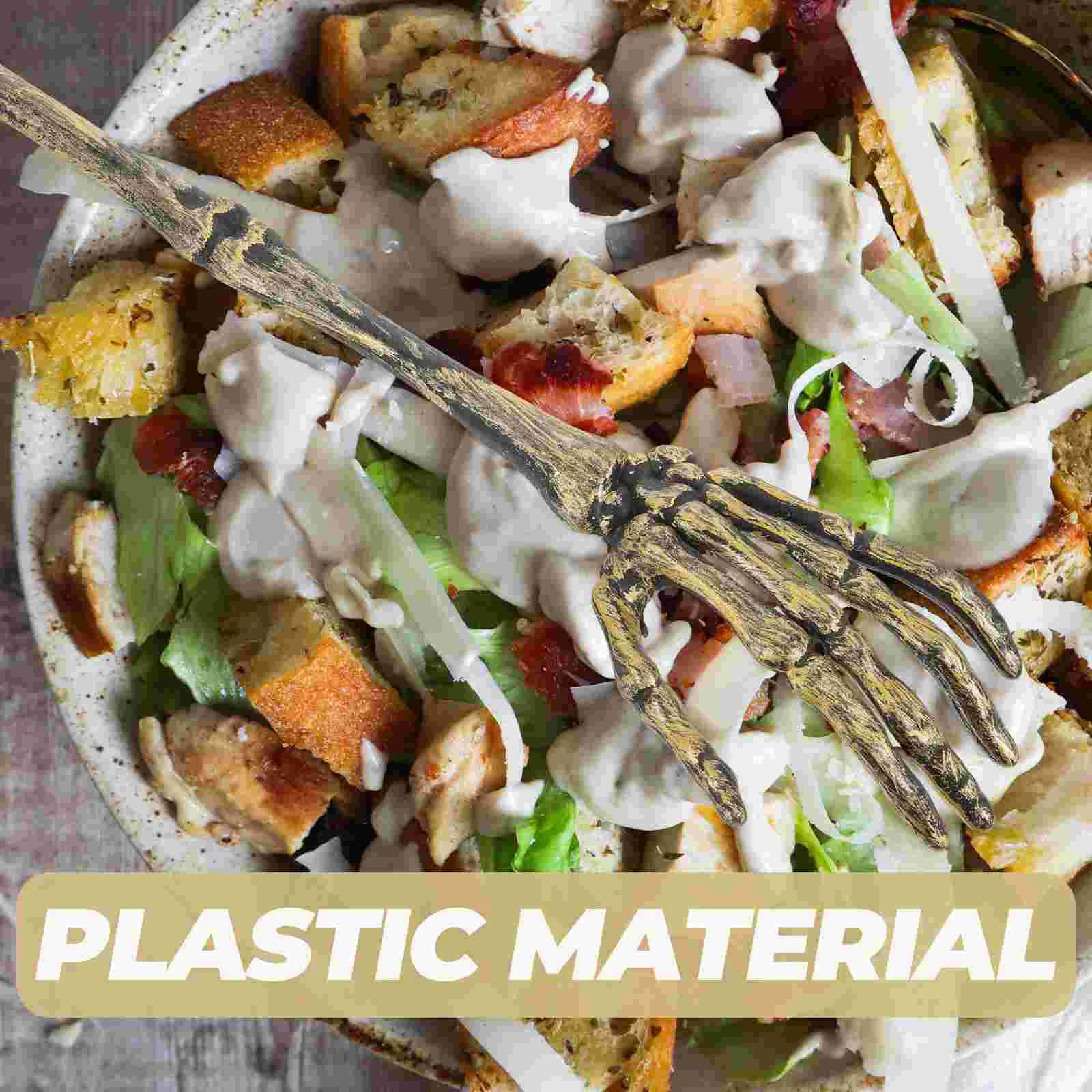 Ложка для перемешивания салата на Хэллоуин декор пластик зажима рук щипцы