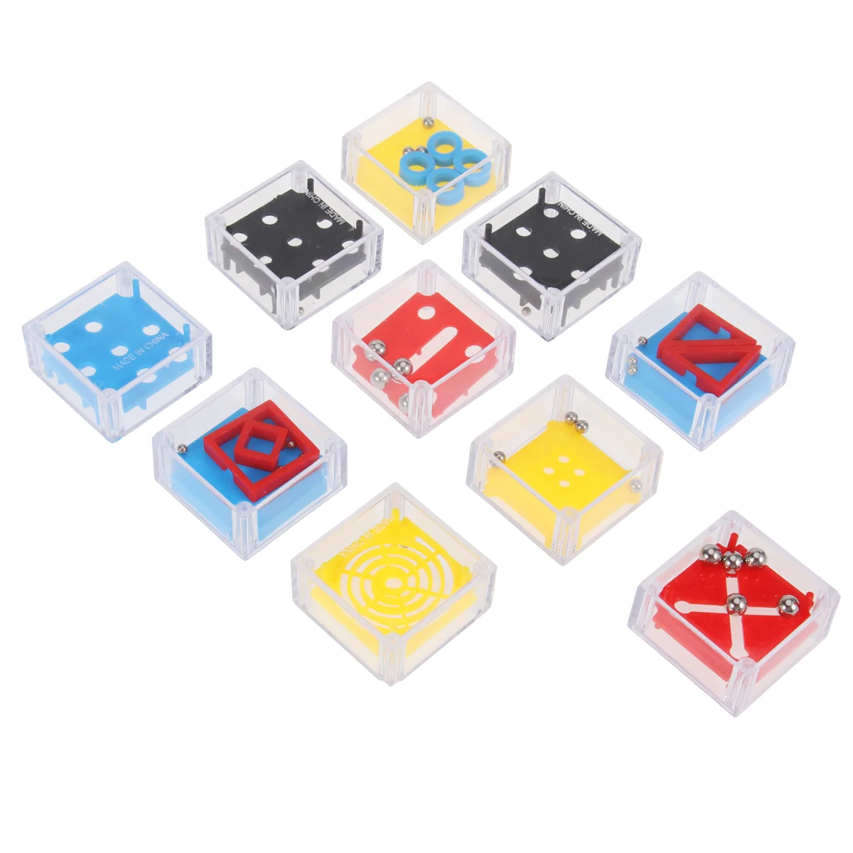 

10PCS Mini Beads Maze Puzzles Party Bag Toy Balancing Beads Board Educational Toy Christmas Birthday Gift for Kids