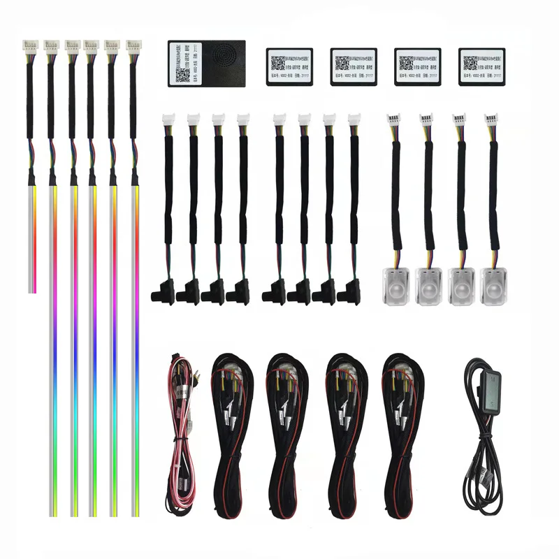 

Auto Universal Symphony Streamer Atmosphere Light 18 in 1 LED RGB APP Control Multi-Color DIY Creative Decorative Ambient Lamp