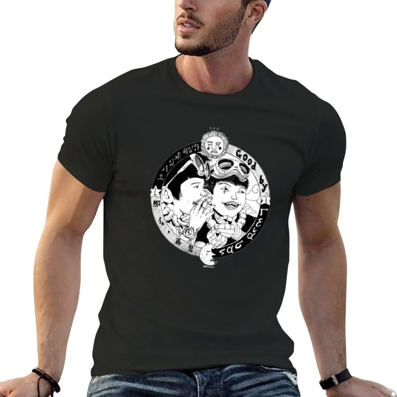 Футболка tekkonkrekinet одежда аниме тяжелые эстетическая графика мужские винтажные