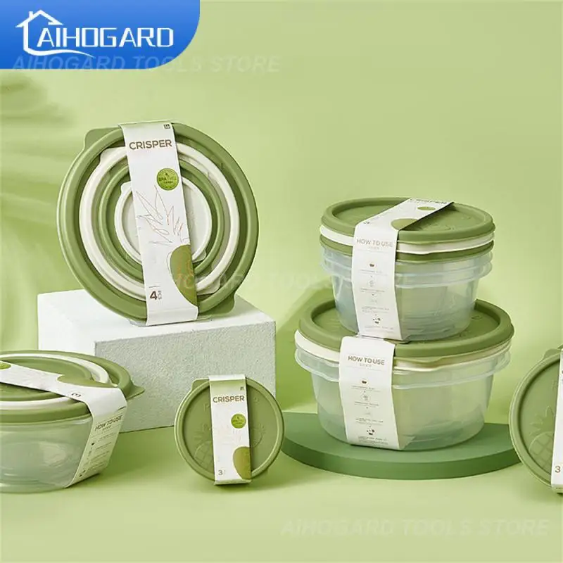 

Креативная герметичная коробка для холодильника, контейнер для салата, пищевой контейнер, экологически чистый Круглый герметичный контейнер, пластиковый Ланч-бокс, оптовая продажа