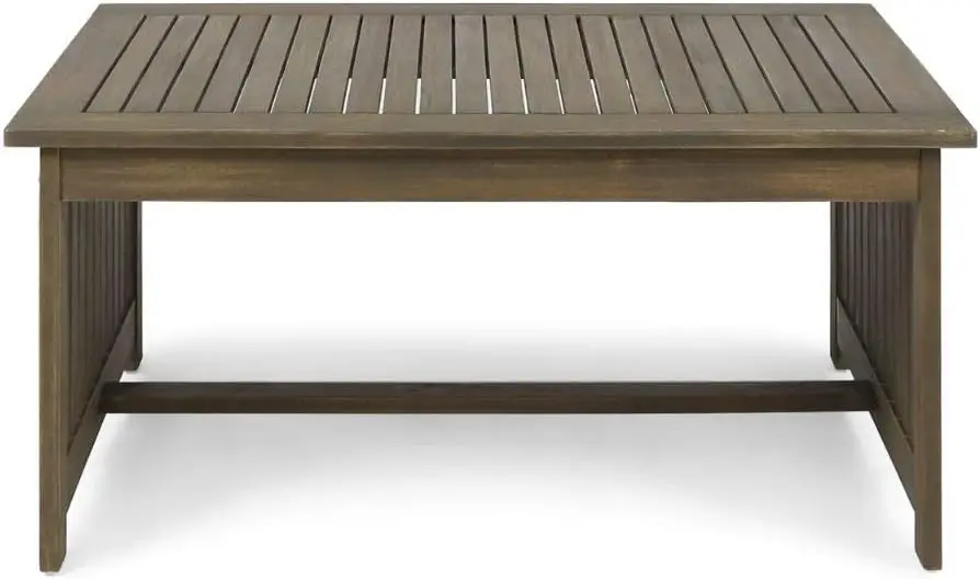 

Outdoor Acacia Wood Coffee Table, Gray Finish