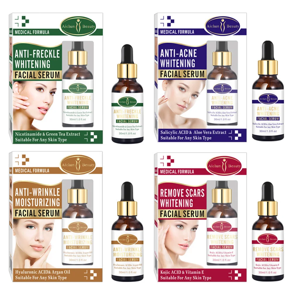 

30ML Face Serum Anti-Aging Anti-Wrinkles Lighten Acne Marks Scars Brighten Skin Facial Essence Skin Whitening Moisturizing Serum