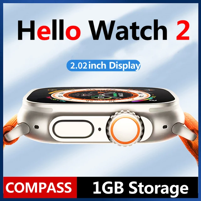 Hello Watch 2 Ultra 2023 Smartwatch 1GB Version H11 Ultra Upgraded 2.02inch Compass Series 8 Plus Watches Men PK HK8 Pro Max DT8 1