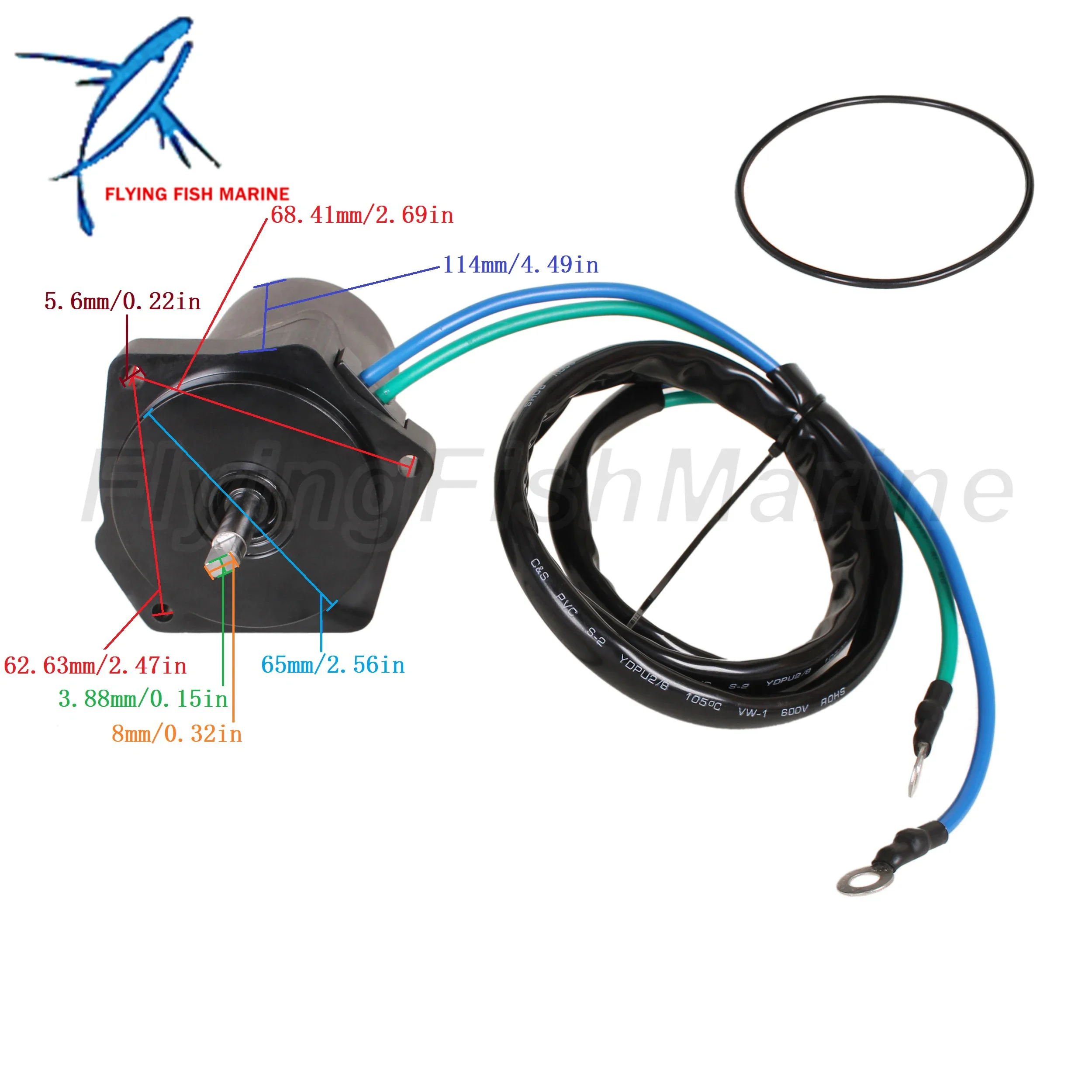 Подвесной мотор 6CJ-43880-10/11 6CJ-43880-12 6CJ-43880-13 Двигатель наклона триммера для Yamaha 50HP 60HP