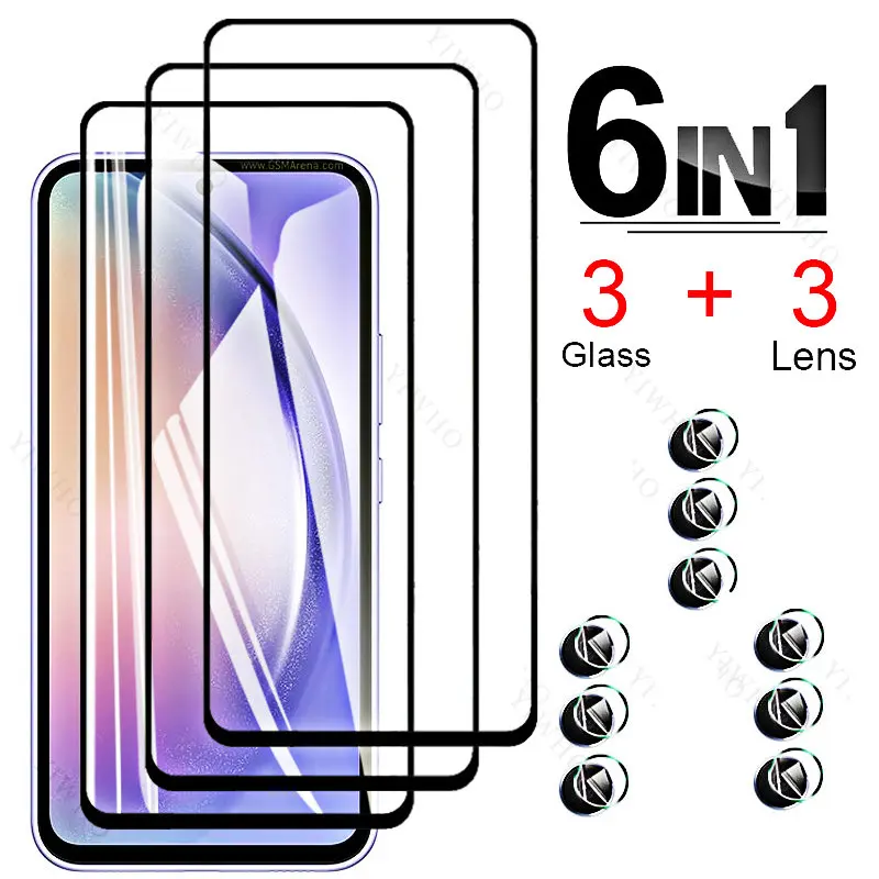 

Закаленное стекло для Samsung Galaxy A54, A34, A14, A04, A04S, A04E, 4G, зеркальная защита экрана, пленка для объектива камеры Samsung A 54, 34, 14, стекло