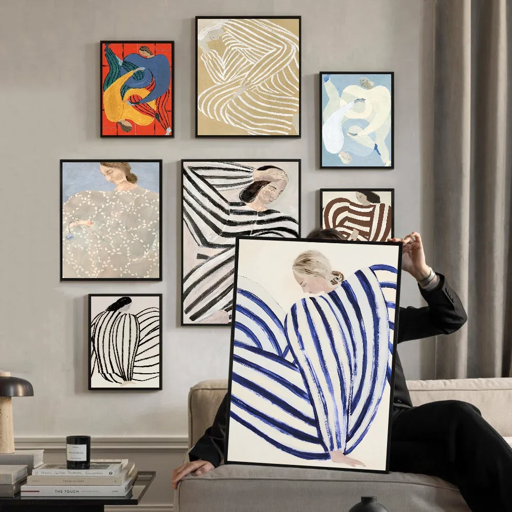 Женские клейкие постеры Sofia Lind Lines винтажный Декор для комнаты бара кафе