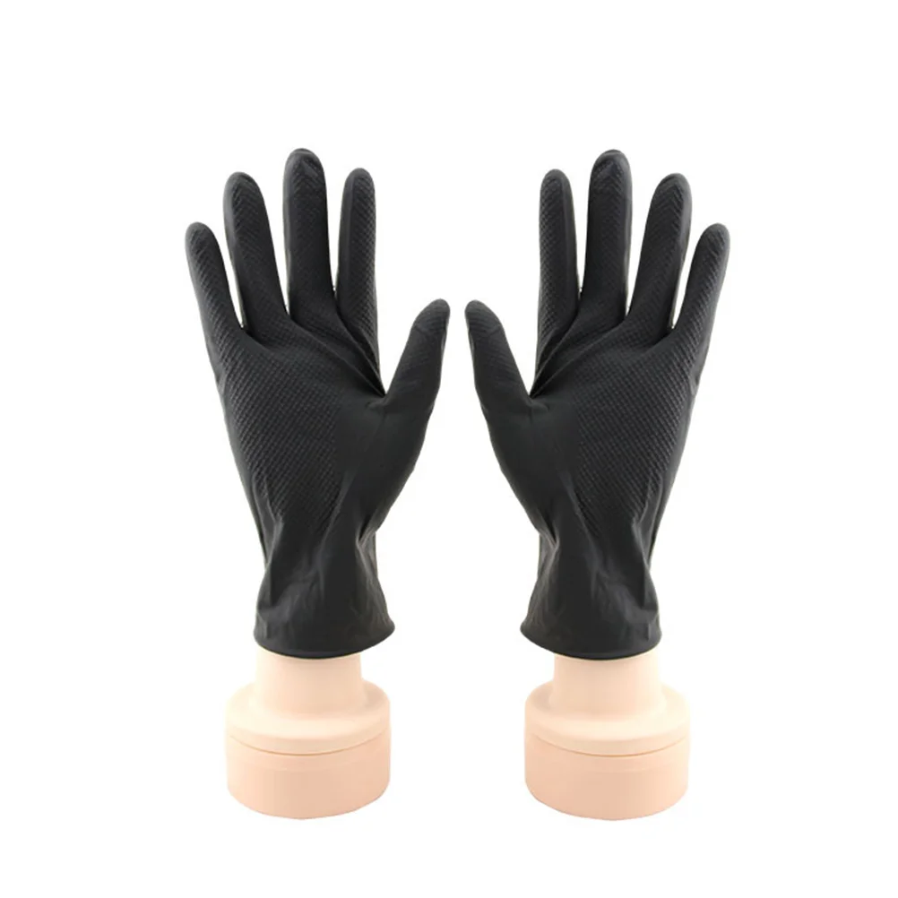 

Gloves Hair Black Salon Reusable Dyerubber Latex Laboratory Barber Colouring Glove Cleaning Dishwashing Men Shampoo Coloring