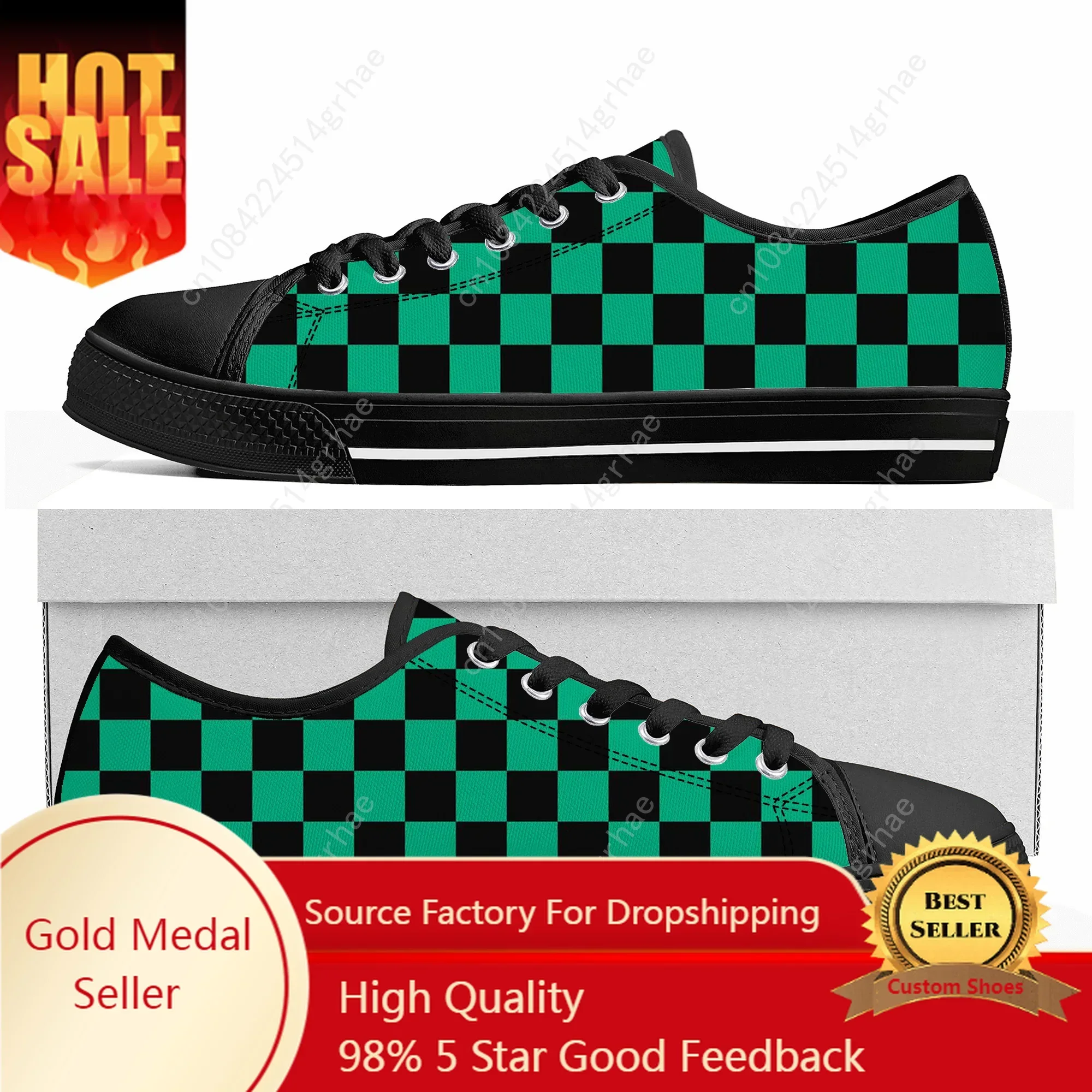 Аниме мультфильм косплей Nezuko Tanjirou Zenitsu Rengoku низкие кроссовки мужские женские