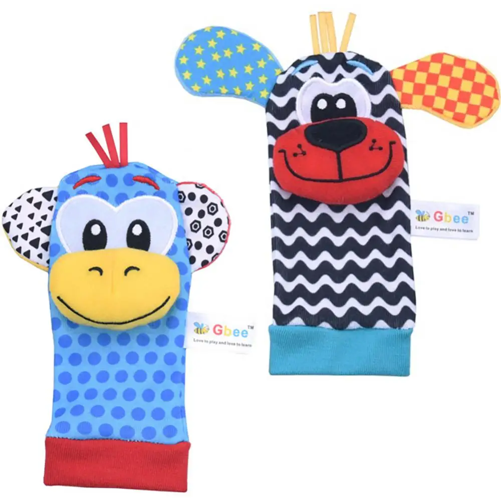 

Sweat-absorbing Newborn Rattle Toys Cotton Kids Socks Baby Rattle Socks Plush Socks Powerful Wrist Strap Rattles Toy Breathable