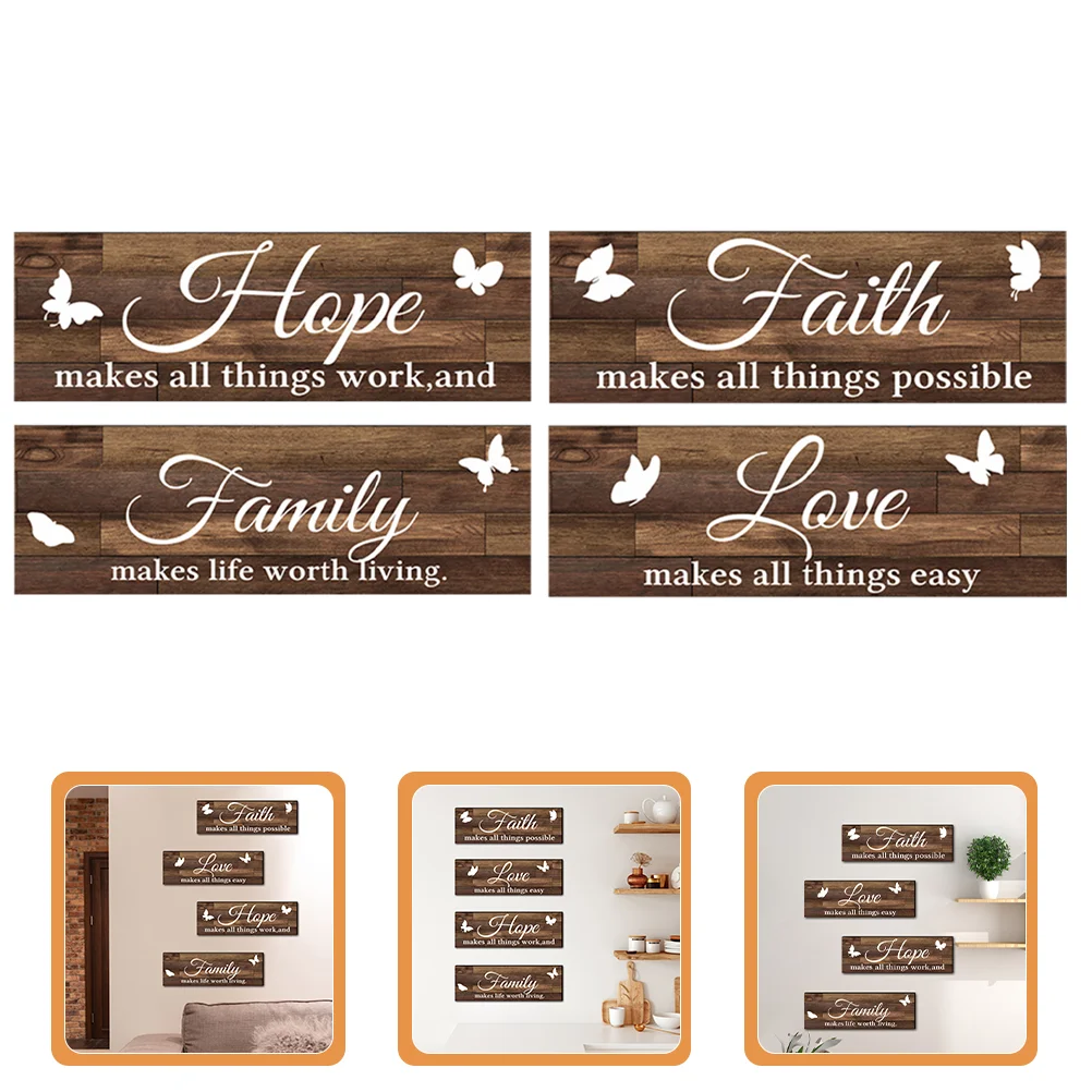 

1 Set Rustic Sign Wall Sign Inspirational Wall Wall Sign Wall Sign Home Wall Decor
