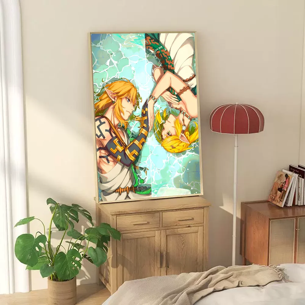 Legend Video Game Zeldas DIY Sticky Poster Whitepaper Prints Posters Artwork Vintage Decorative Painting