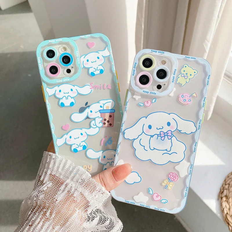 

Sanrio аниме мультфильм милый защитный чехол Cinnamoroll Почтовый чехол для телефона Iphone 11 12 13 Pro Max девушки подарок ударопрочный чехол