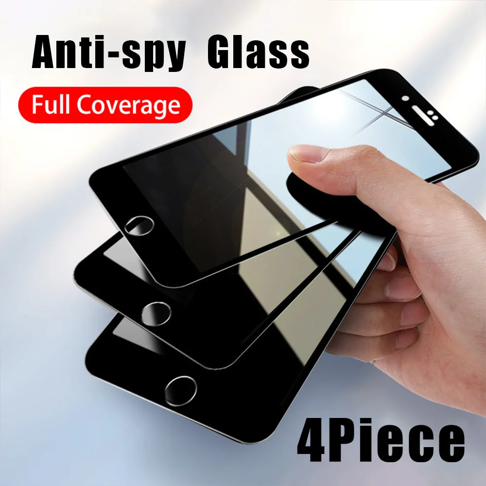 

4 PCS Anti-Spy Screen Protector for iPhone 7 8 14 Plus 12 13 Mini XR SE 2020 Tempered Glass for iPhone 12 13 14 Pro Max
