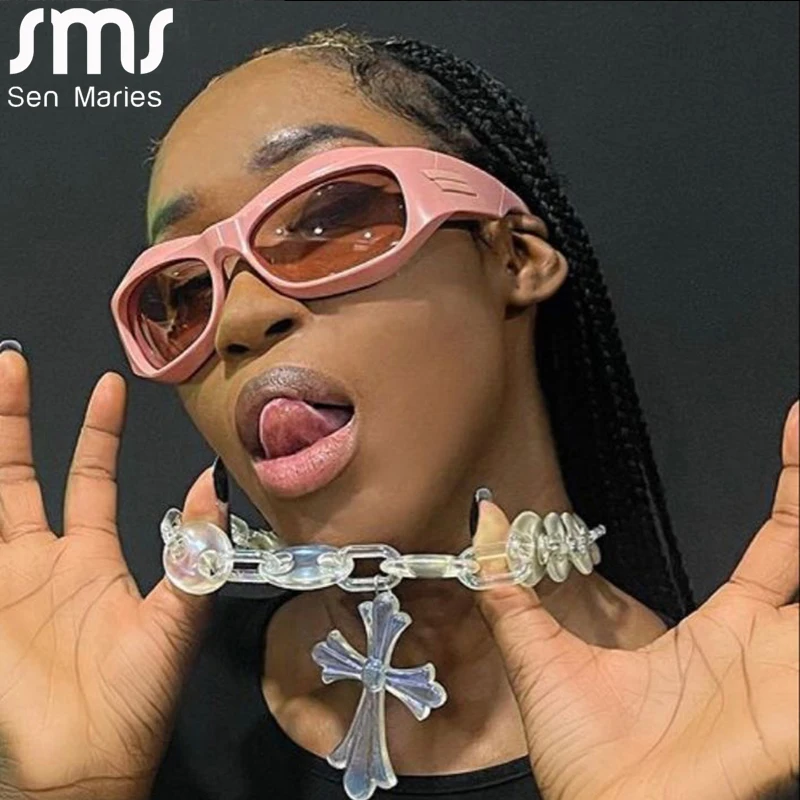 Cyberpunk Y2K солнцезащитные очки новые женские спортивные для мужчин модные кошачий