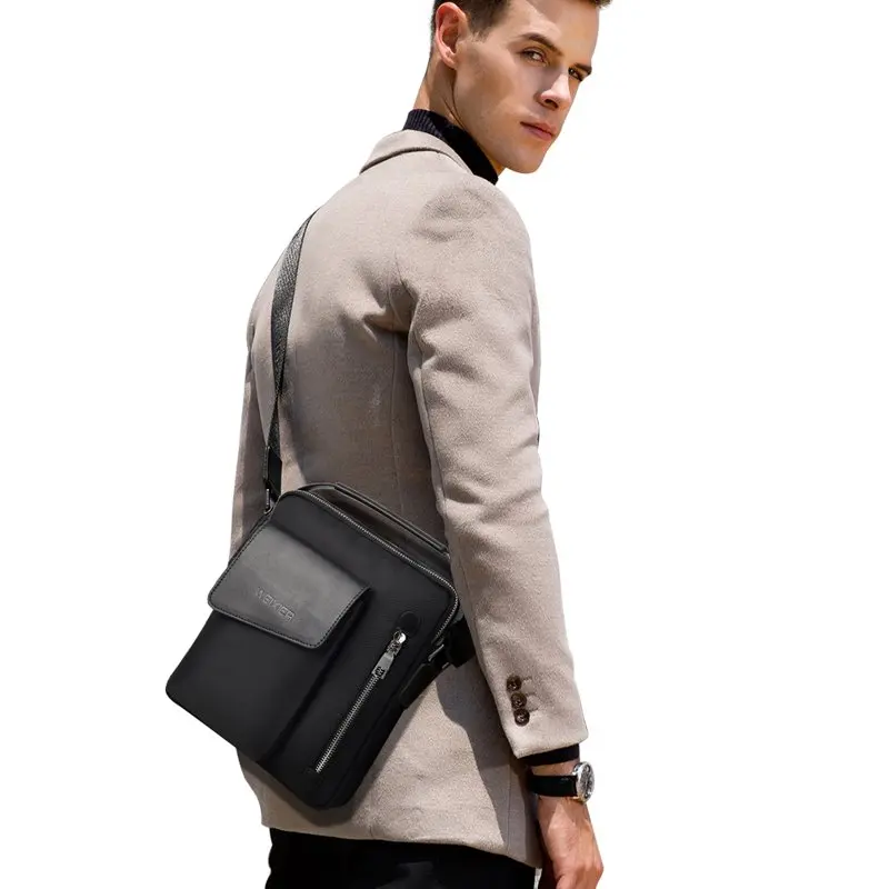 

Crossbody Shoulder Bag for Men, Large-capacity Fashionable Casual Business Handbag Travel Messenger Bag Sling Bag with Adjustabl