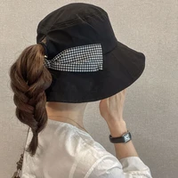 ultra light linen fisherman hat perforated ponytail ladies folding breathable sunscreen travel hat street fashion wild hat