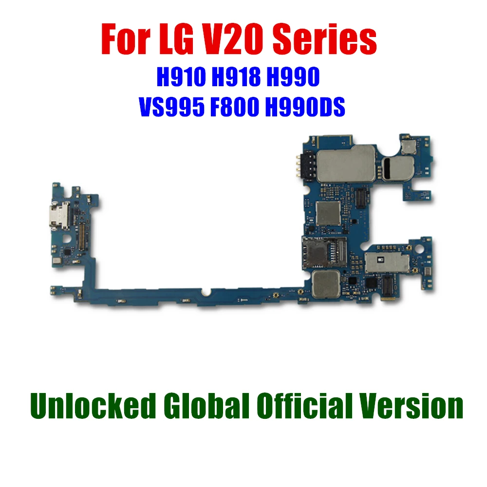 

Материнская плата для LG V20 H910 H918 H990 VS995 F800 H990DS, разборная материнская плата для LG V20 материнская плата с полными чипами