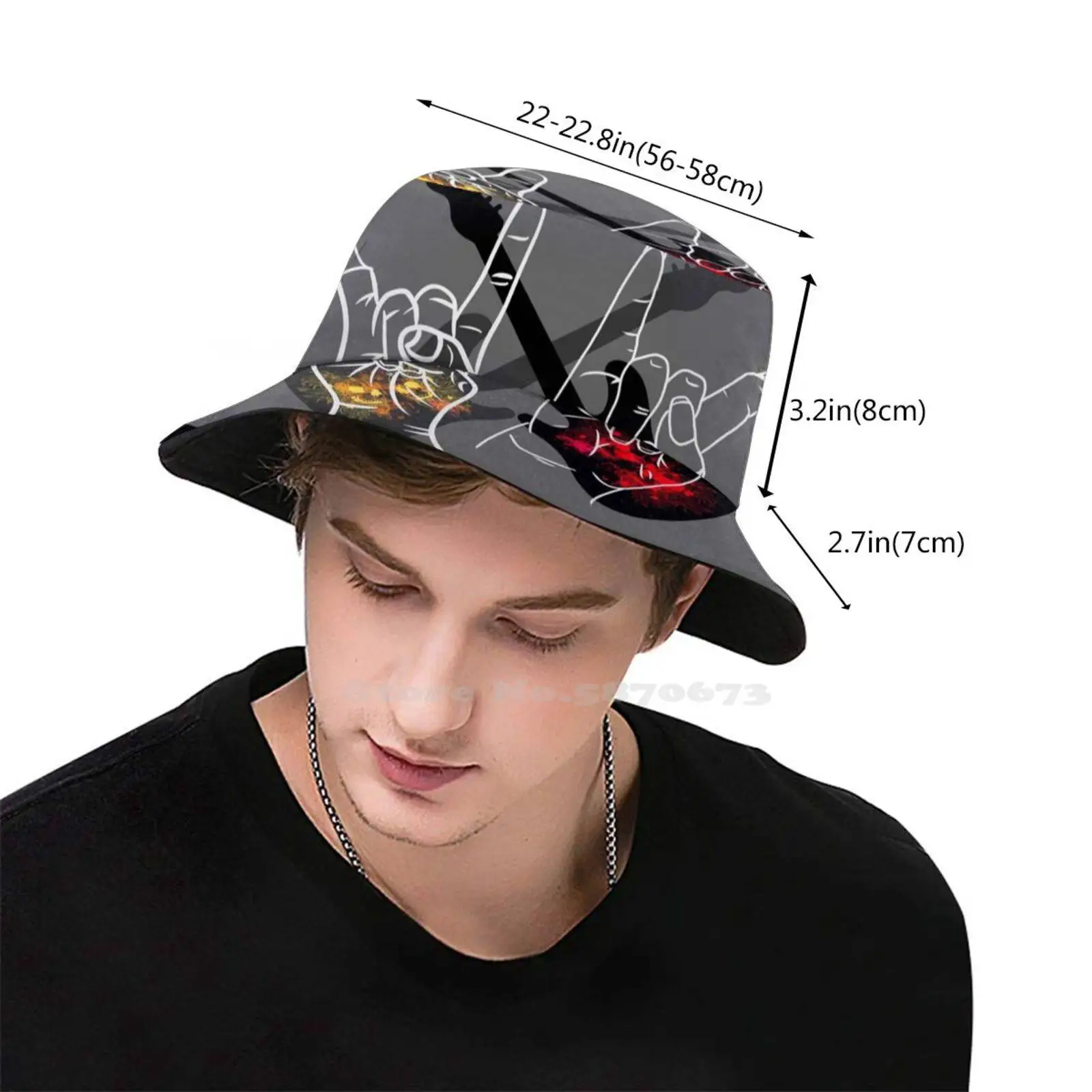 Металлические руки-зомби Ое и Оим с гитарой черепами хризантемы Вязаная шапка