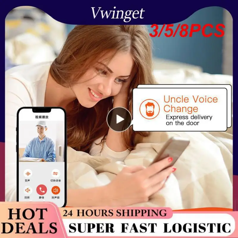 

3/5/8PCS Wifi Door Bell Outdoor Iwfcam App Control Video Doorbell Battery Intercom Waterproof Ip65 Wireless Door Phone Camera