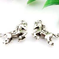 20pcs zinc alloy horse charms pendants for jewelry making findings 18x22mm nm226