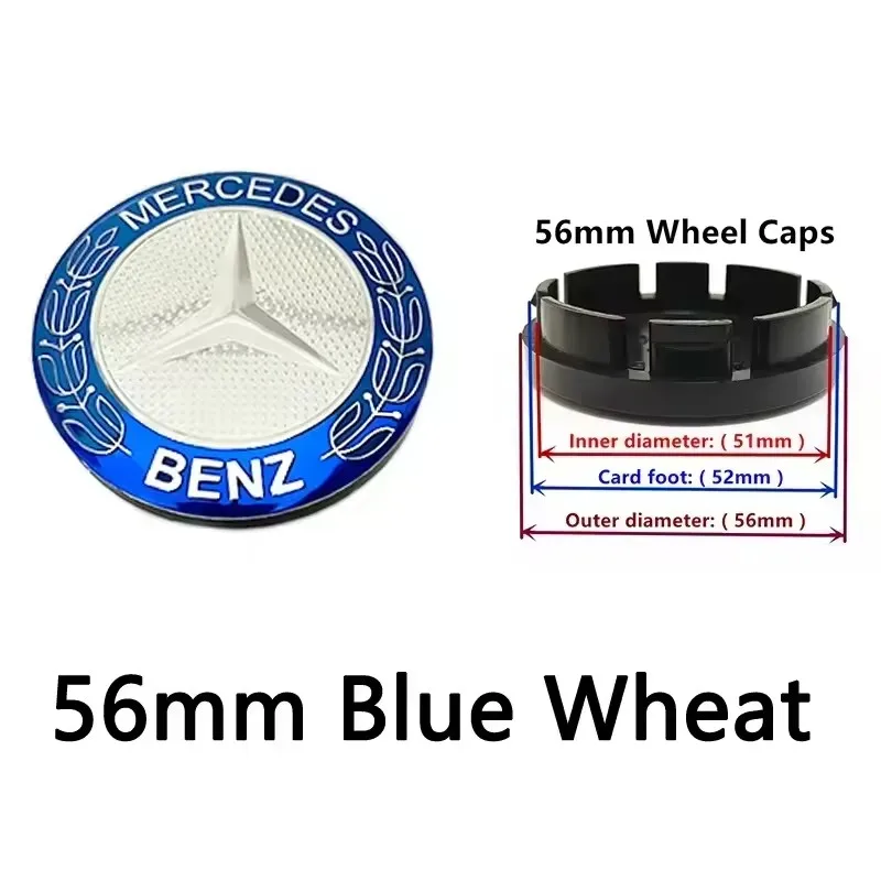 

4 шт. 56 мм 60 мм 68 мм 75 мм для Mercedes Benz 3-контактный колпачок центра колеса автомобиля, колпаки ступицы, эмблема W202 W220 W213 W210 W164 E200 E260 E300