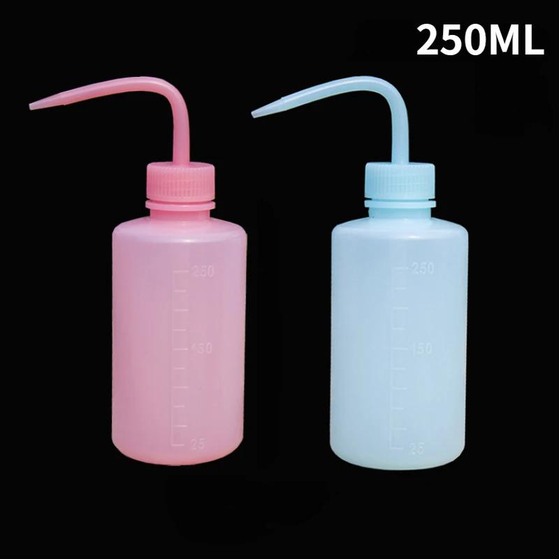 

250ml Clear Plastic Blow Washing bottle Tattoo Wash Squeezy Laboratory Measuring Bottle