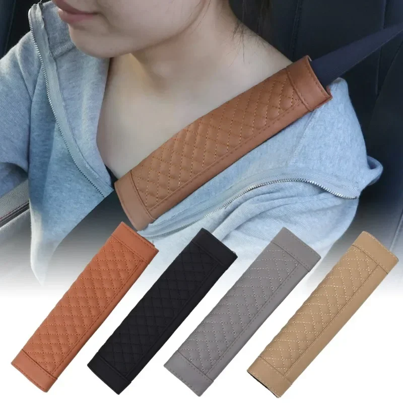 

PU Leather Car Seat Belt Cover Protect Universal Car Safety Belt Covers Shoulder Strap Pad for Kids Adults Kia Nissan Honda Juke