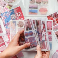 journamm 20pcspack kawaii waterproof pvc washi paper stickers book vintage stationery collage junk journal decor craft stickers
