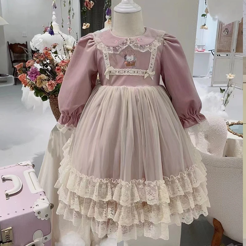 

Платье в стиле "Лолита" для девочек, новое осеннее платье, Модное детское платье принцессы, Детские платья для девочек 6 лет, детская одежда