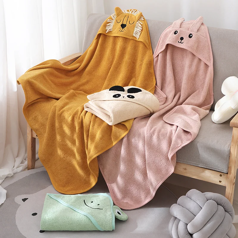 

90x90CM Cotton Baby Blankets Newborn Swaddle Baby Receiving Blankets Kids Cute Hooded Bath Towel Cape Manta Bebe Recien Nacido