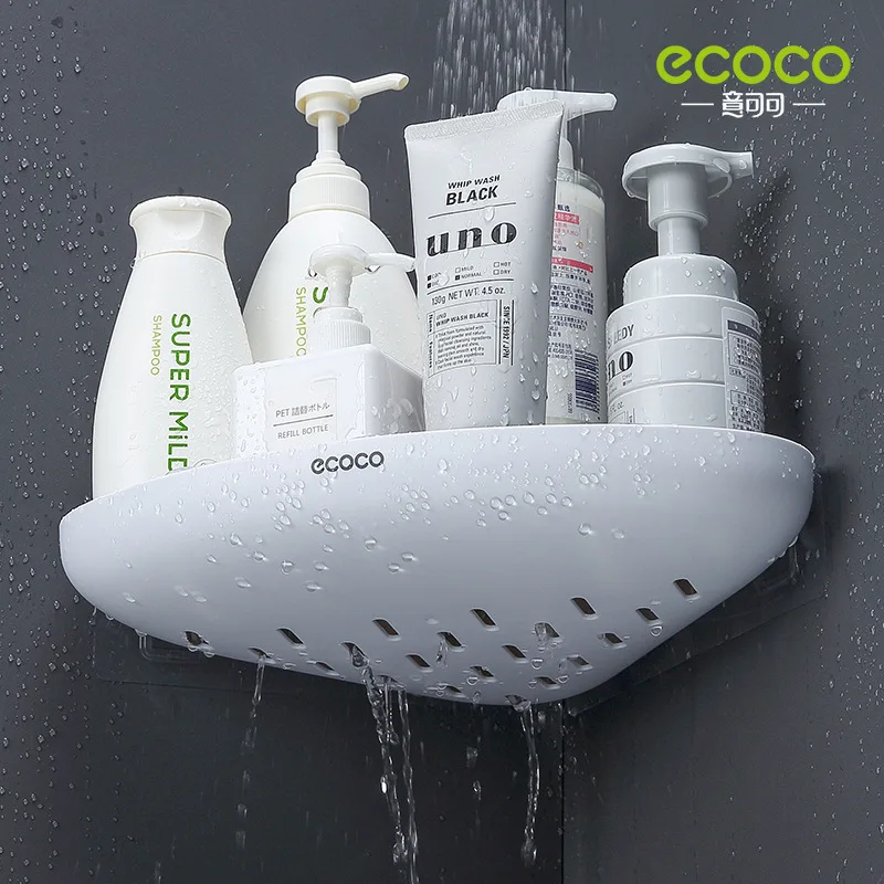 Настенная угловая полка ecoco настенная треугольная кухонная без отверстий для
