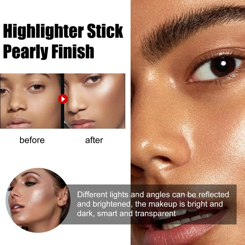 

0.8g Contour Stick Portable User-friendly Brightening Face Three-dimensional Makeup Contour Stick Highlighter Stick for Girl