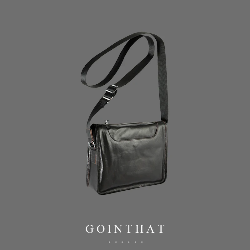 Genuine Leather Men's Multifunction Shoulder Bag Man Crossbody Large Capacity Travel Business Messenger Pack Handbags Outdoor