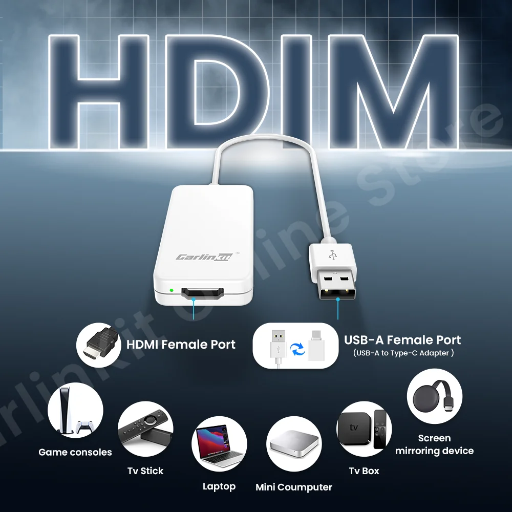 Адаптер Carlinkit HD2CP Carplay-HDMI для проводного Carplay Xbox Switch ТВ-Стик адаптер зеркального