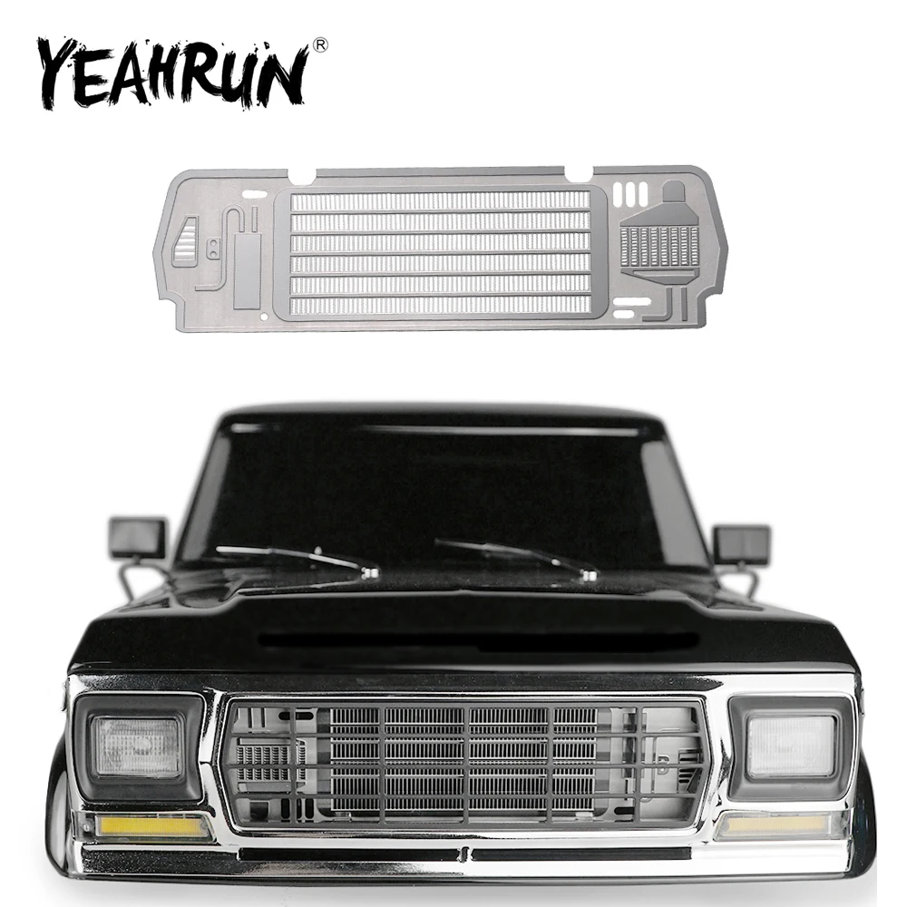 

YEAHRUN Metal Steel Radiator Grill Plate for Traxxas TRX-4 TRX4 BRONCO 1/10 RC Crawler Car Upgrade Parts Accessories