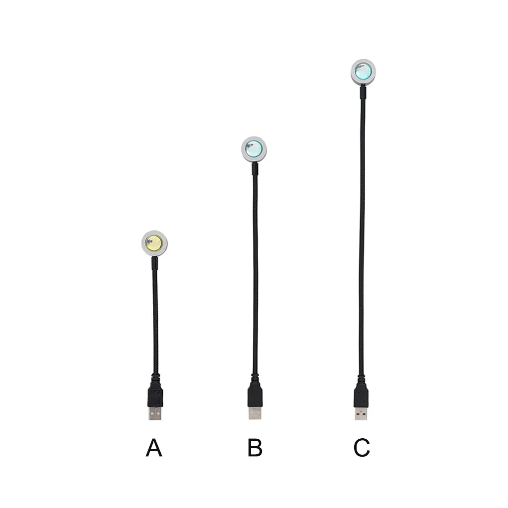 

USB Projector LED Protection Lamp Interior Rainbow Sunset Flashless Light