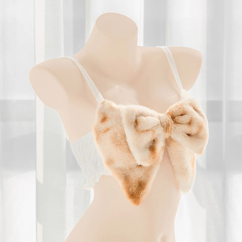 Сексуальное нижнее белье с открытой спиной вырезами любовь кот Женский плюшевый