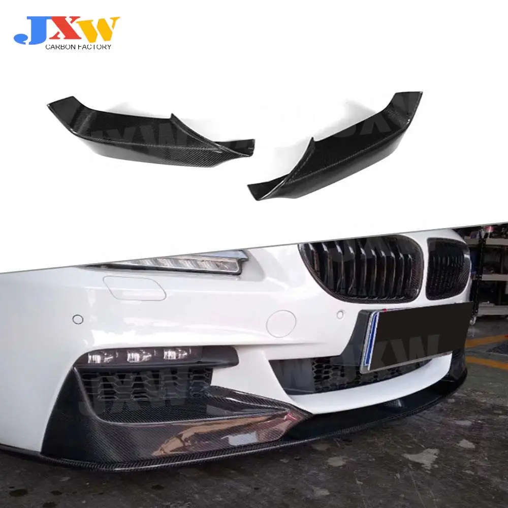 

Car Front Bumper Lip Spoiler Splitters For BMW F06 F12 F13 M tech M Sport 2012 - 2016 Carbon Fiber Front Bumper Guard