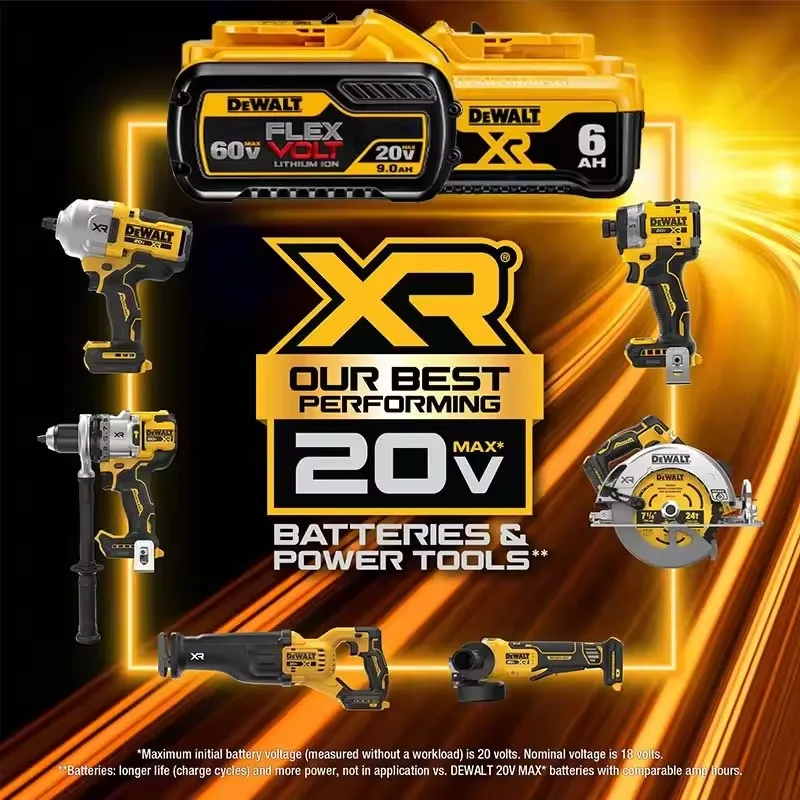 Аккумулятор DeWALT 100% оригинальный 20В60В 9000мАч MAX FlexVolt для электроинструментов DCB200 DCB205 DCB206 DCB209 DCB182, доставка по воздуху. (art.: 3920dcfdebbb6) - 3920dcfdebbb6