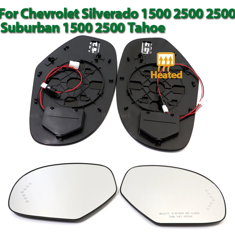 

Mirror Heated Side Mirror Glass Rearview Mirror Lens for Chevrolet Silverado 2400 Suburban 1500 2500 Tahoe