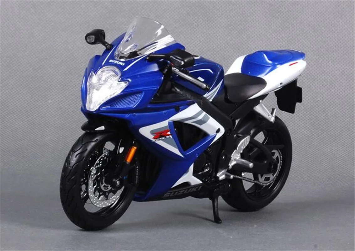 

1/12 Maisto For SUZUKI GSXR GSX-R 750 Diecast Motorcycle Model Bike 31153 Blue white Kids gift for display Metal Plastic