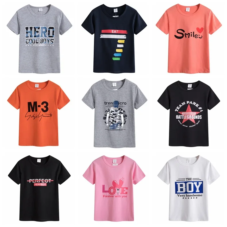 

Summer Fashion Children's Cotton T-Shirt 2024 Boys T-Shirt Boys Clothes Print T Shirts Kids Clothes 6-10 Year Ropa De Niña