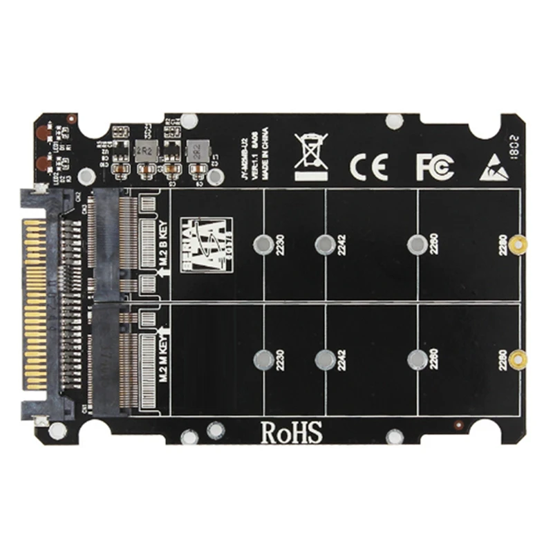 

JEYI SSD Плата расширения U2PCB M.2 к U.2, плата расширения Sff-8639 Pcie3.0 X4 SATA, двойной интерфейс U2 для настольных компьютеров