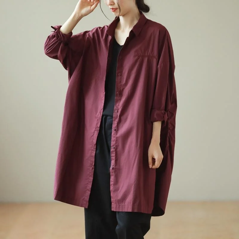 

2022 Spring and Autumn New Women's Trench Korean Style Loose Medium and Long Coat Thin Solid Color Windbreaker Women's Clothing