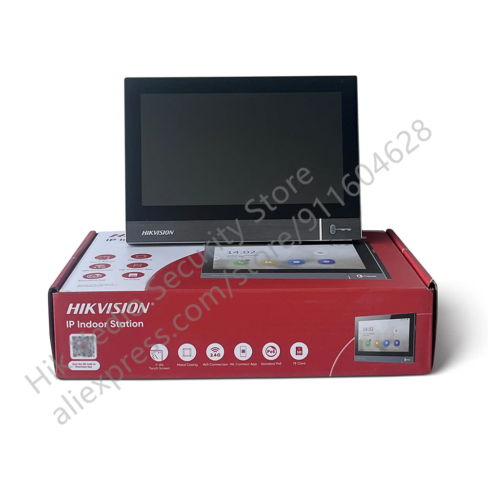 Фото IP-видеодомофон Hikvision DS-KH8381-WTE1, внутренняя станция с 7-дюймовым сенсорным экраном, POE, Wi-Fi монитор, замена DS-KH8350-WTE1 №5