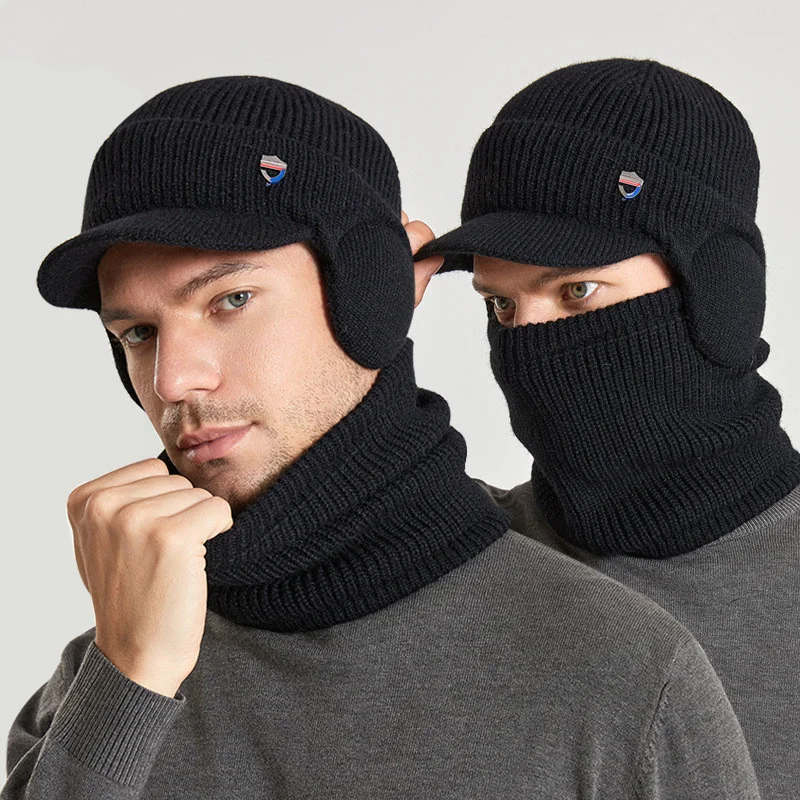 

Hat Winter Hat Fur Hat Earflap Hat Winter Hats for Men Neck Beanie Skullies Bonnet Ski Mask Outdoor Thick Warm Bone Masculino