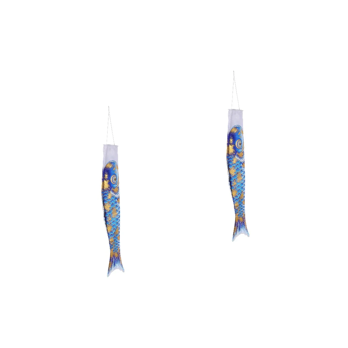 

2pcs Festive Carp Decorative Windsock Flag Creative Garden Hanging Wind Flag