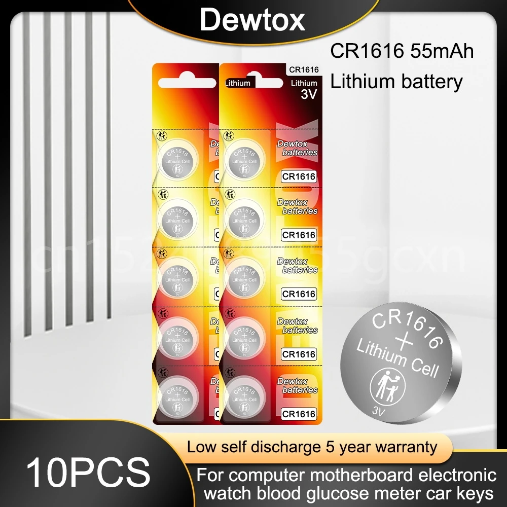 10 шт. Cr1616 кнопочные батарейки 3 в BR1616 ECR1616 CR 1616 для автоматического дистанционного управления электрическим пультом дистанционного управления