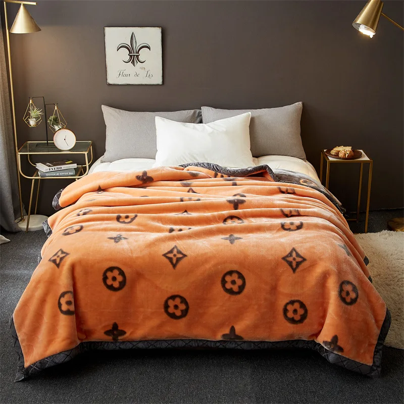 

Thickened Warm Raschel Blanket Flannel Coral Velvet Dormitory Single